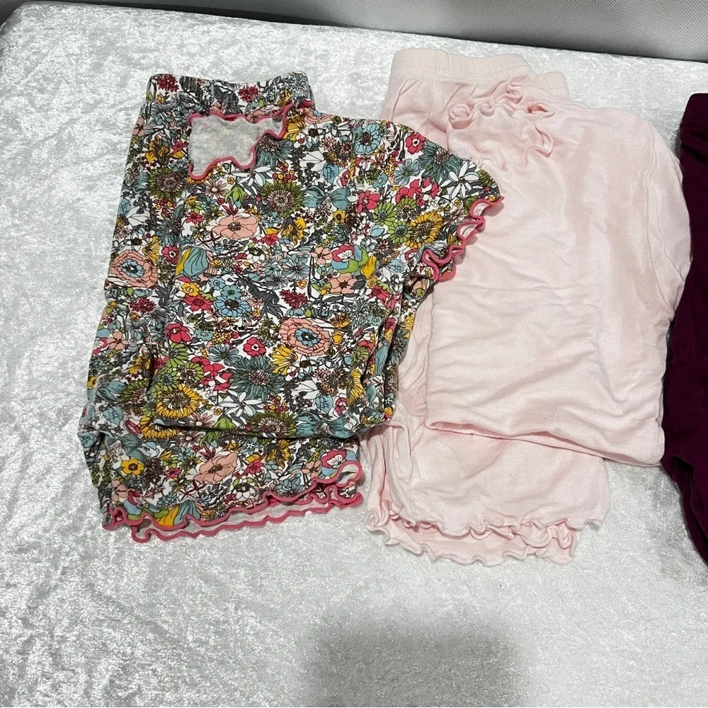 Vaenait Baby Pajama Bundle Lot 6 Pieces Size 120 (XL) 6-7 Years Old Girls Soft